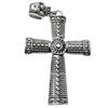 Pendant Zinc Alloy Jewelry Findings Lead-free, Cross 82x56mm Hole:4.5mm, Sold by Bag