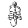 Pendant Zinc Alloy Jewelry Findings Lead-free, Scorpion 77x45mm Hole:3mm, Sold by Bag