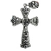 Pendant Zinc Alloy Jewelry Findings Lead-free, Cross 82x53mm Hole:3.5mm, Sold by Bag