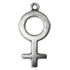 Pendant Zinc Alloy Jewelry Findings Lead-free, 25x12mm Hole:2mm, Sold by Bag