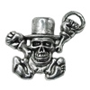 Pendant Zinc Alloy Jewelry Findings Lead-free, Skeleton 32x30mm, Sold by Bag