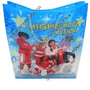 Gift Shopping Bag, Translucent PPC, Size: about 31.5cm wide, 39.5cm high, 9cm bottom wide, Sold by Box