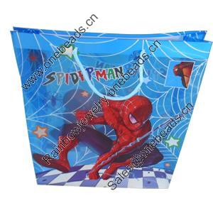 Gift Shopping Bag, Translucent PPC, Size: about 27cm wide, 34cm high, 9cm bottom wide, Sold by Box