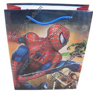 Gift Shopping Bag, Translucent PPC, Size: about 30cm wide, 38cm high, 10cm bottom wide, Sold by Box