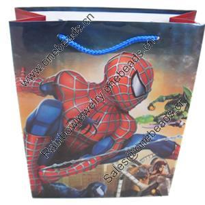 Gift Shopping Bag, Translucent PPC, Size: about 27cm wide, 33cm high, 9cm bottom wide, Sold by Box