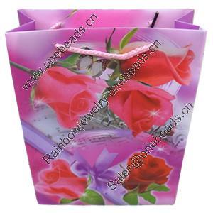 Gift Shopping Bag, Matte PPC, Size: about 30cm wide, 38cm high, 10cm bottom wide, Sold by Box