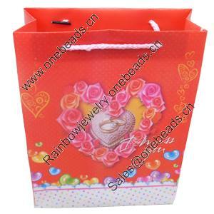 Gift Shopping Bag, Matte PPC, Size: about 30cm wide, 38cm high, 10cm bottom wide, Sold by Box