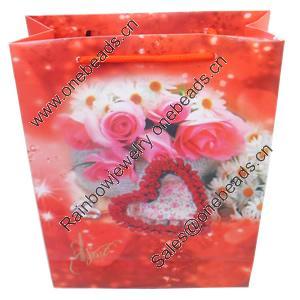 Gift Shopping Bag, Matte PPC, Size: about 27cm wide, 33cm high, 9cm bottom wide, Sold by Box