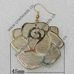 Acrylic Earrings, Flower 45mm, Sold by Group