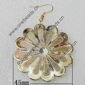 Acrylic Earrings, Flower 45mm, Sold by Group