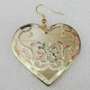 Acrylic Earrings, Heart 45x41mm, Sold by Group