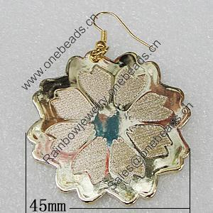 Acrylic Earrings, Flower 45mm, Sold by Group