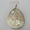 Acrylic Earrings, Teardrop 50x37mm, Sold by Group