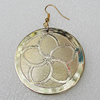 Acrylic Earrings, Flat Round 45mm, Sold by Group