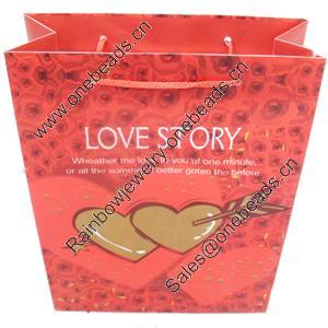 Gift Shopping Bag, Matte PPC, Size: about 27cm wide, 33cm high, 9cm bottom wide, Sold by Box
