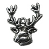 Pendant Zinc Alloy Jewelry Findings Lead-free, Animal Head 23x27mm Hole:2.5mm, Sold by Bag