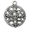 Pendant Zinc Alloy Jewelry Findings Lead-free, 34x27mm Hole:3mm, Sold by Bag
