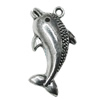 Pendant Zinc Alloy Jewelry Findings Lead-free, Dolphin 33x17mm Hole:2mm, Sold by Bag