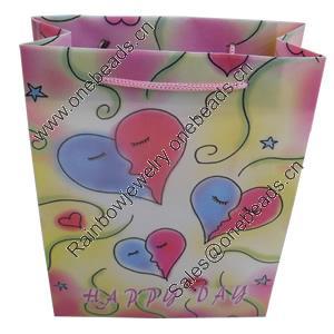 Gift Shopping Bag, Matte PPC, Size: about 27cm wide, 33cm high, 9cm bottom wide, Sold by Box