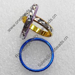 Aluminum Ring, Mix color, wide:3mm, Sold by Bag