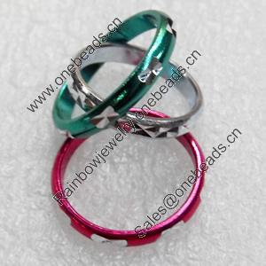 Aluminum Ring, Mix color, wide:3mm, Sold by Bag