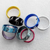 Aluminum Ring, Mix color, wide:6mm, Sold by Bag