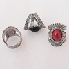 Metal Alloy Finger Rings, 27x21mm, Sold by Box 