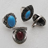 Metal Alloy Finger Rings, Mix Style, 25x19mm-37x19mm, Sold by Box 