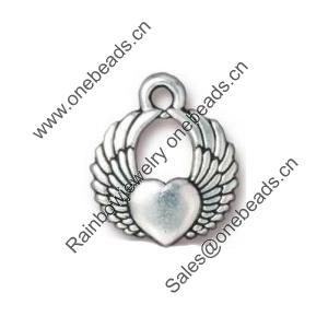 Zinc alloy Jewelry Pendant/Charm, Nickel-free & Lead-free A Grade 20x20mm, Sold by PC 