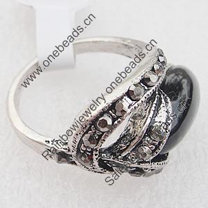 Metal Alloy Finger Rings, 23x14mm, Sold by Box 