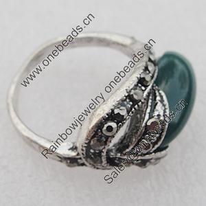 Metal Alloy Finger Rings, 23x14mm, Sold by Box 