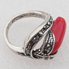 Metal Alloy Finger Rings, 23x14mm, Sold by Box 