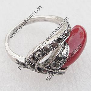 Metal Alloy Finger Rings, 23x14mm, Sold by Box 