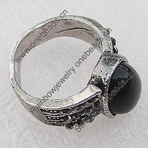 Metal Alloy Finger Rings, Oval 12x10mm, Sold by Box 