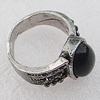 Metal Alloy Finger Rings, Oval 12x10mm, Sold by Box 