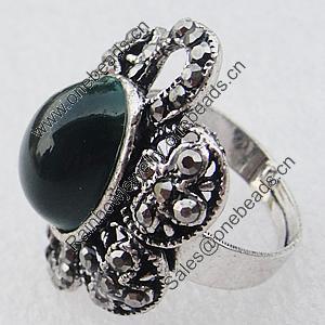 Metal Alloy Finger Rings, 29x22mm, Sold by Box 