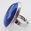 Metal Alloy Finger Rings, Flat Oval 34x22mm, Sold by Box 