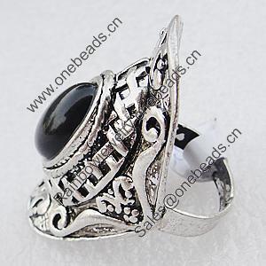 Metal Alloy Finger Rings, 42x24mm, Sold by Box 