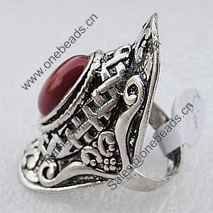 Metal Alloy Finger Rings, 42x24mm, Sold by Box 