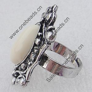 Metal Alloy Finger Rings, 35x19mm, Sold by Box 