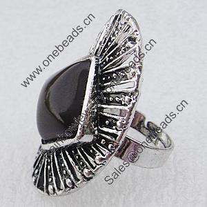 Metal Alloy Finger Rings, 38x24mm, Sold by Box 