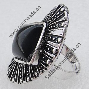 Metal Alloy Finger Rings, 38x24mm, Sold by Box 