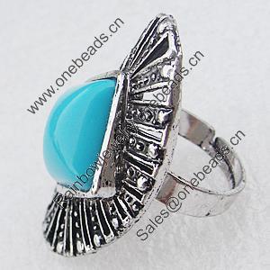 Metal Alloy Finger Rings, 38x24mm, Sold by Box 