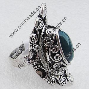 Metal Alloy Finger Rings, 40x23mm, Sold by Box 