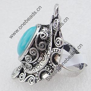 Metal Alloy Finger Rings, 40x23mm, Sold by Box 