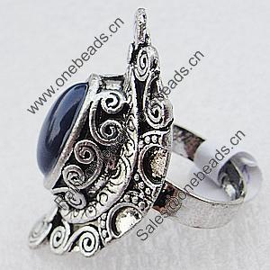 Metal Alloy Finger Rings, 40x23mm, Sold by Box 