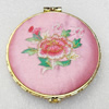 Silk Handmade Embroidery, Grooming Mirror, Flat Round, 73mm, Sold by PC