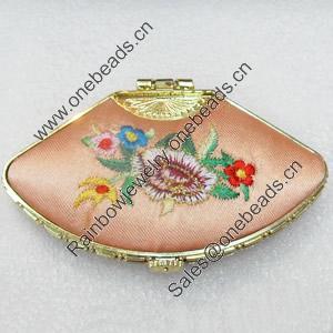 Silk Handmade Embroidery, Grooming Mirror, 96x63mm, Sold by PC