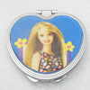 Plastic Grooming Mirror, Heart, 72x73mm, Sold by PC