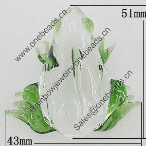 Glass Decorations, Frog 51x43mm, Sold by PC